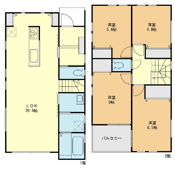 間取り:間取図1号棟