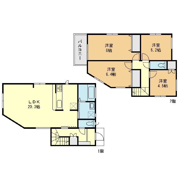 間取り:２号棟間取図