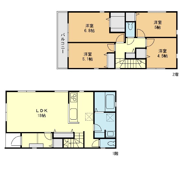 間取り:2号棟間取図