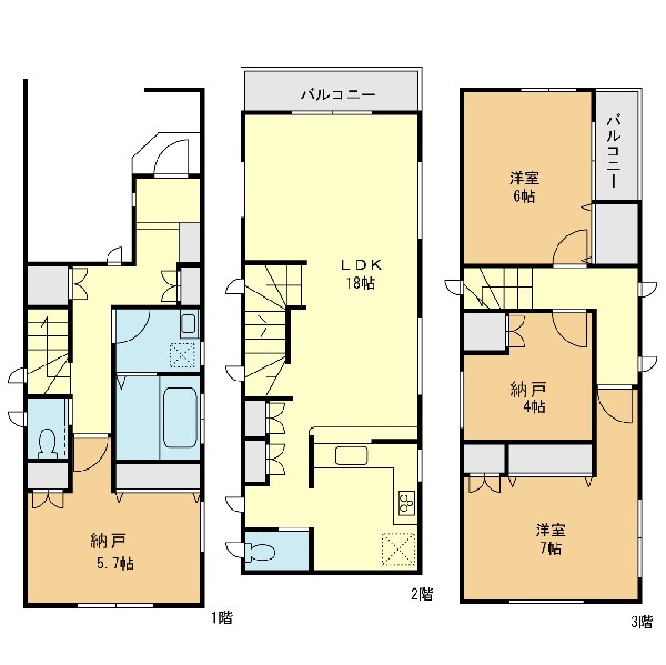 間取り:７号棟間取図