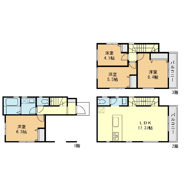 間取り:3号棟間取図