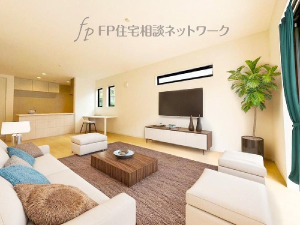 【１号棟】家族と過ごす時間を大切にしたい方にぴったりのゆとりある住空間です。（本画像はCGで作成しており、実際に現地に家具はおかれておりません。また価格に家具は含まれておりません。）