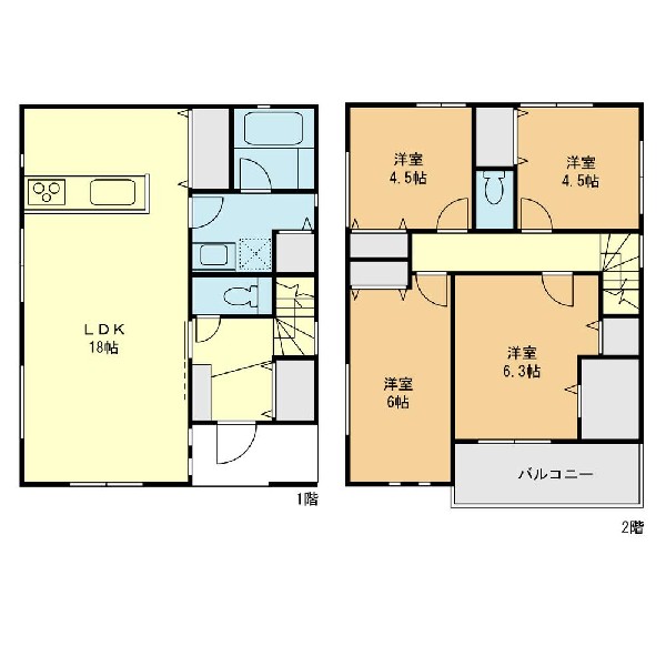 間取り:2号棟間取図