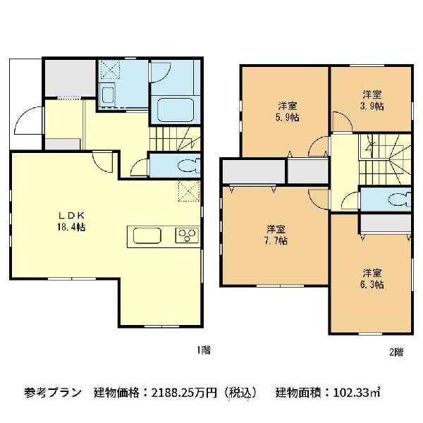 建物プラン例(A区画)