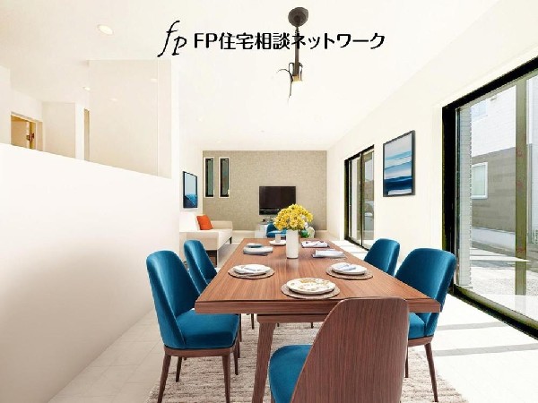 ◇リビング・ダイニング◇  家族だんらんのリビング。家具の配置がしやすい広さが確保されております。（本画像はCGで作成しており、実際に現地に家具はおかれておりません。また価格に家具は含まれておりません）