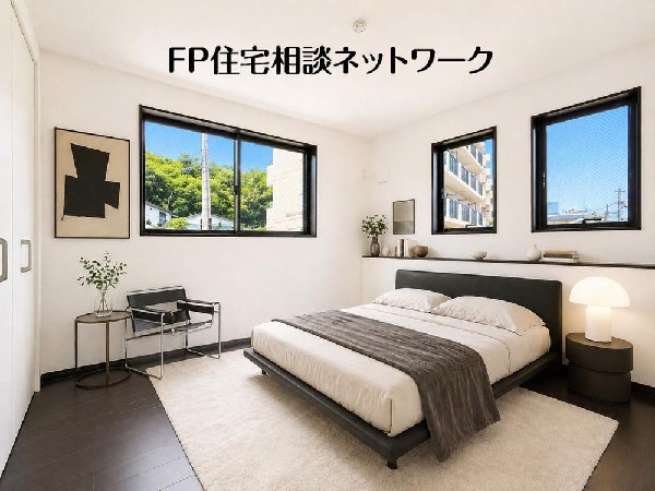 寝室は常に明るく、気持ちの良い毎朝を迎えられます。（本画像はCGで作成しており、実際に現地に家具はおかれておりません。また価格に家具は含まれておりません。）