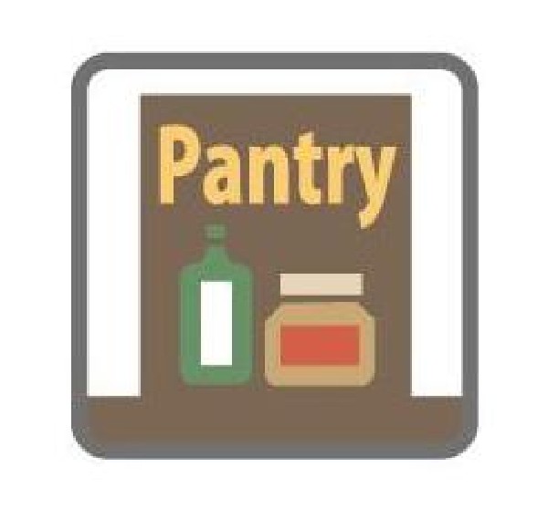 キッチン隣には、ストック食材やキッチン家電の収納に便利なパントリー収納付です。大きなお弁当箱などのシーズン品、レシピ本など収納できます。