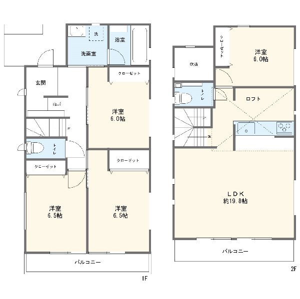 間取り:１号棟間取図