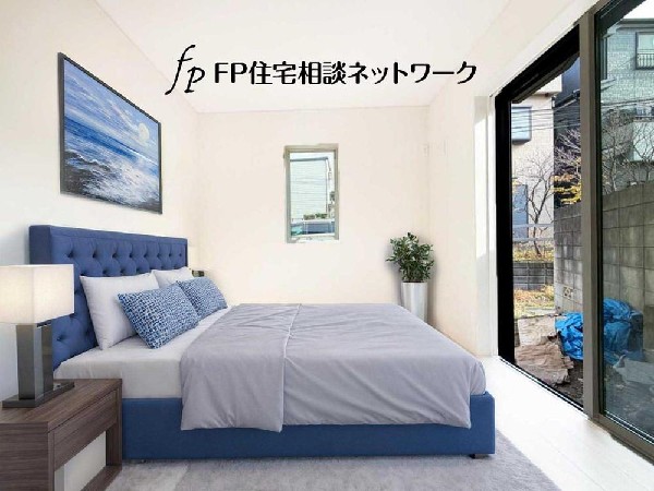 光が取り込みやすい2面採光の居室。日当たり良好です。（本画像はCGで作成しており、実際に現地に家具・家電はおかれておりません。また価格には含まれておりません）