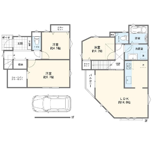 間取り:A号棟間取図