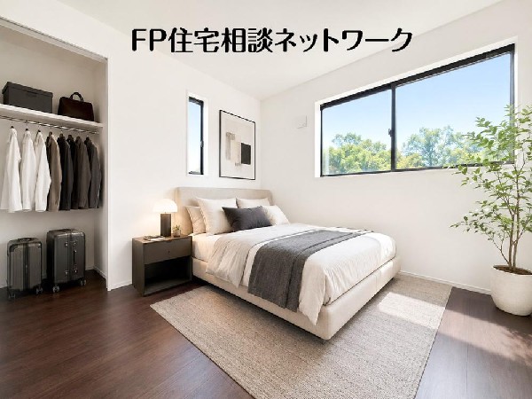 寝室は常に明るく、気持ちの良い毎朝を迎えられます。（本画像はCGで作成しており、実際に現地に家具はおかれておりません。また価格に家具は含まれておりません。）