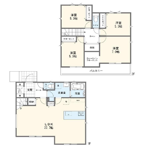 間取り:１号棟間取図