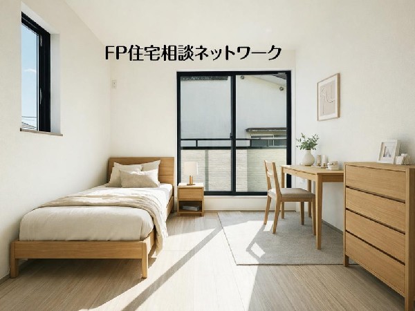 光が取り込みやすい2面採光の居室。日当たり良好です。（本画像はCGで作成しており、実際に現地に家具・家電はおかれておりません。また価格には含まれておりません）