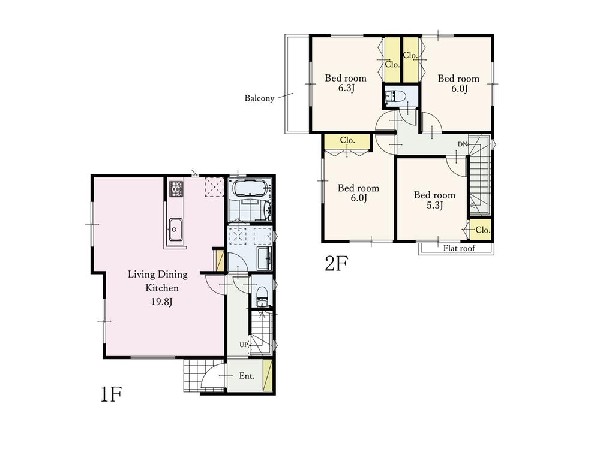 間取り:2号棟間取図