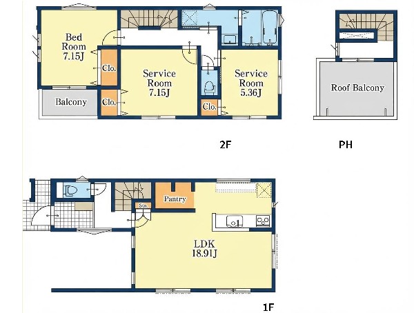 間取り:間取図1号棟