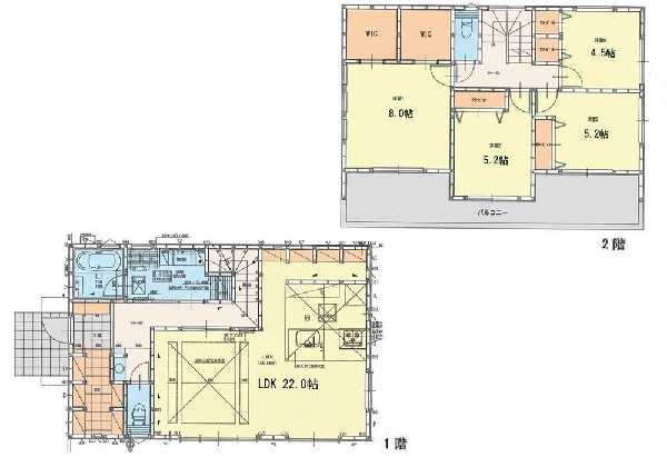間取り:A号棟間取図