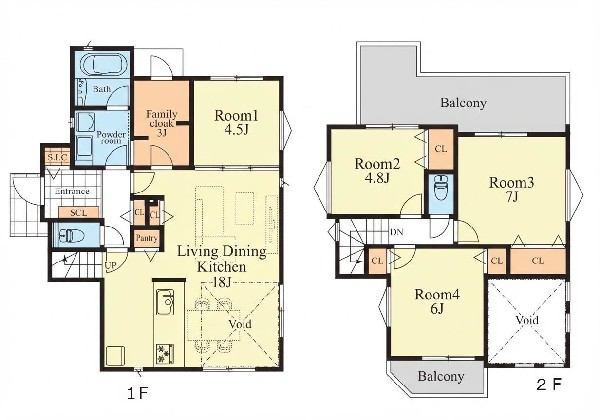 間取り:18号棟間取図