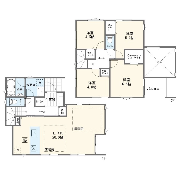 間取り:2号棟間取図