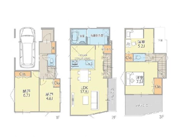間取り:間取図(1号棟)
