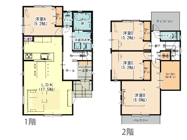 間取り:B号棟間取図