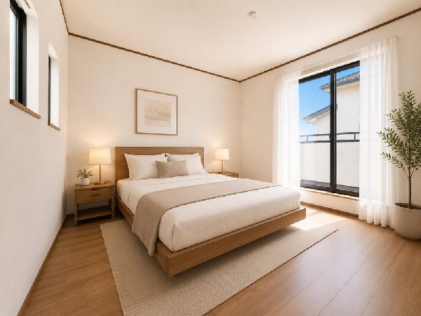 「どういう家具を置こうかな」とわくわくする。自分好みのお部屋にしてオンリーワンのお部屋でゆったりと寛ごう♪（本画像はCGで作成しており、実際に現地に家具はおかれておりません。また価格に家具は含ません）
