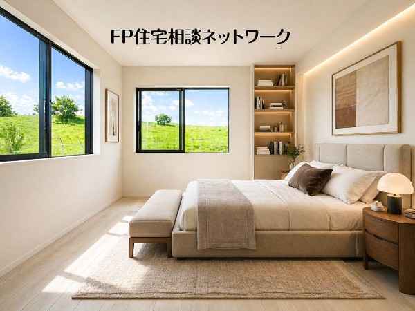 寝室は常に明るく、気持ちの良い毎朝を迎えられます。（本画像はCGで作成しており、実際に現地に家具はおかれておりません。また価格に家具は含まれておりません。）