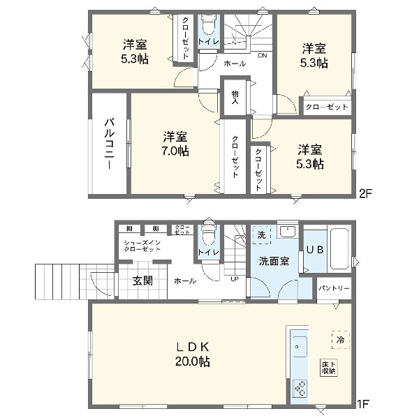 間取り:4号棟間取図
