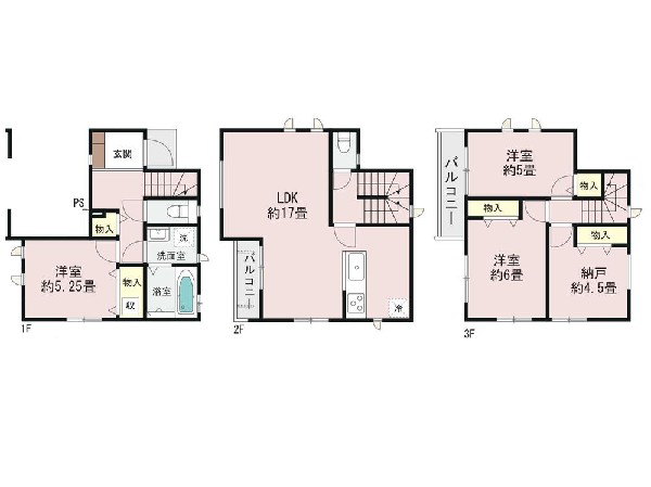 間取り:A号棟間取図