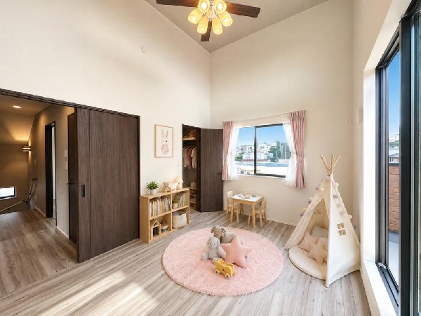 「どういう家具を置こうかな」とわくわくする。自分好みのお部屋にしてオンリーワンのお部屋でゆったりと寛ごう♪（本画像はCGで作成しており、実際に現地に家具はおかれておりません。また価格に家具は含ません）