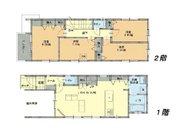 間取り:1号棟間取図