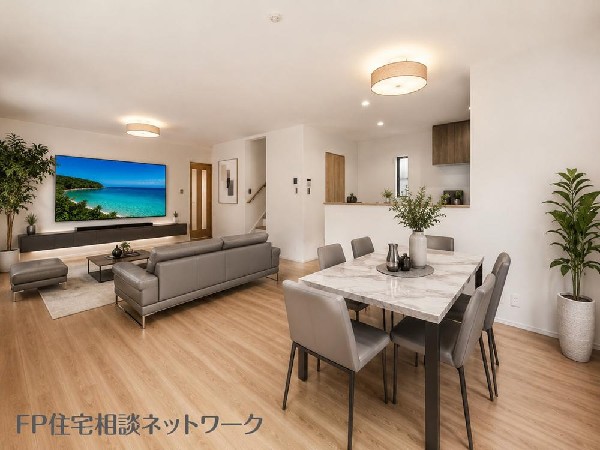 家族と過ごす時間を大切にしたい方にぴったりのゆとりある住空間です♪（本画像はCGで作成しており、実際に現地に家具はおかれておりません。また価格に家具は含まれておりません。）
