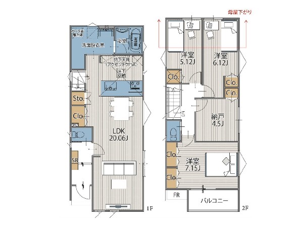 間取り:3号棟間取図