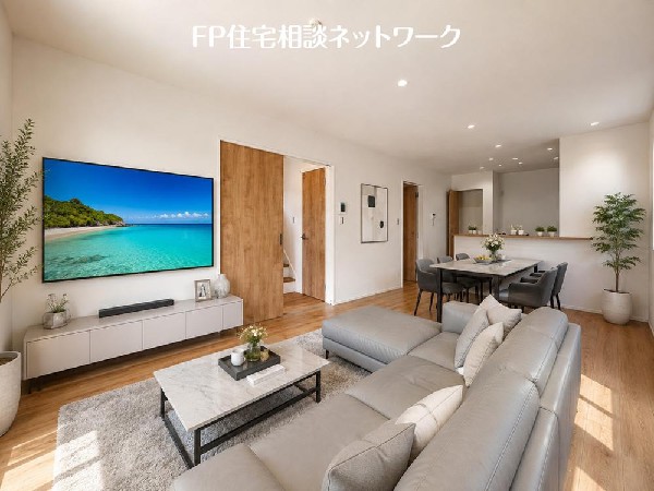 家族と過ごす時間を大切にしたい方にぴったりのゆとりある住空間です♪（本画像はCGで作成しており、実際に現地に家具はおかれておりません。また価格に家具は含まれておりません。）