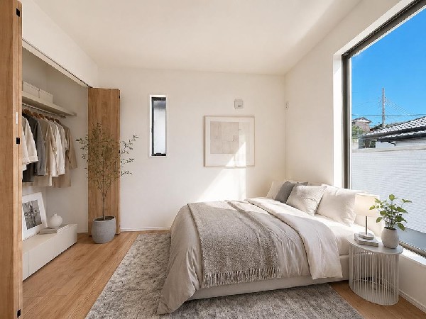 「どういう家具を置こうかな」とわくわくする。自分好みのお部屋にしてオンリーワンのお部屋でゆったりと寛ごう♪（本画像はCGで作成しており、実際に現地に家具はおかれておりません。また価格に家具は含ません）
