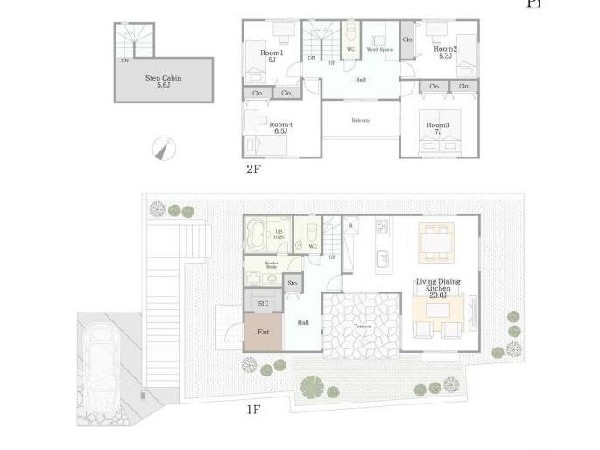 外観:建物プラン例　間取図