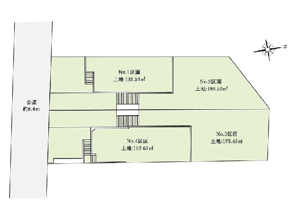 区画図:閑静な住宅地で子育て家族にピッタリ。毎日のお散歩も快適な緑に恵まれたエリアで、自然に包まれた穏やかな暮らしを実現するための、ゆとりある住環境が整っています。緑の潤いを感じながらホッと生活できそう。