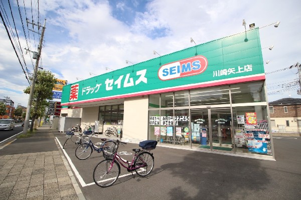 周辺環境:ドラッグセイムス川崎矢上店　(セイムスは、置き薬の富士薬品が展開する、ドラッグストアチェーンです。お客様の健康に貢献致します。)