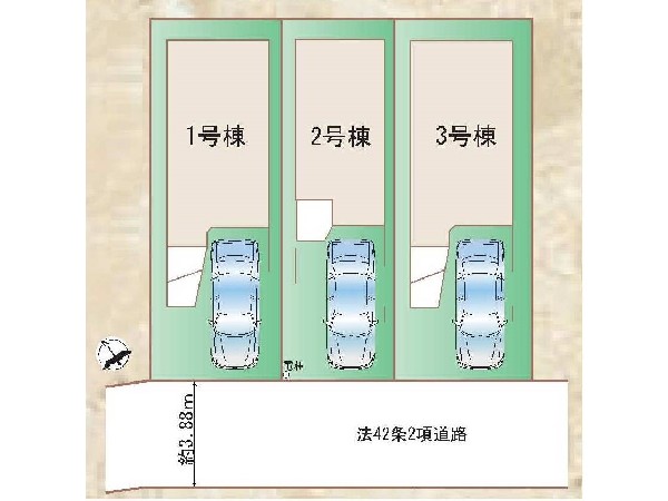 区画図:四季を通じて自然と触れ合えるスポットが周辺には盛りだくさん！お散歩やジョギング、週末のご家族での遊びに最適です。目の前に広がる開放感とゆとり、暮らしの夢を育む理想の住まいがここにはあります。