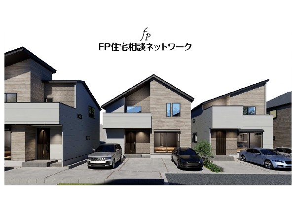 外観:敷地と道路に高低差が無く、土地面積130m2以上の贅沢な広さで、解放感のある住宅です。