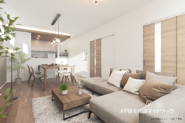 類似内観同仕様：オープンな空間を生み出す、広がりとゆとり。家族と過ごす時間を大切にしたい方にぴったりのゆとりある住空間です。日差しがリビングの隅々までしっかりと届きます。