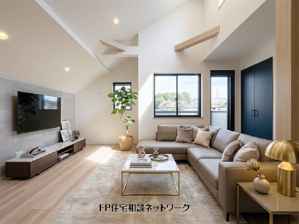 【LDK│18.3帖】  本画像はAIがCGで家具を作成しており、実際の現地に家具は設置されておりません。また、販売価格に家具等は含まれておりません。