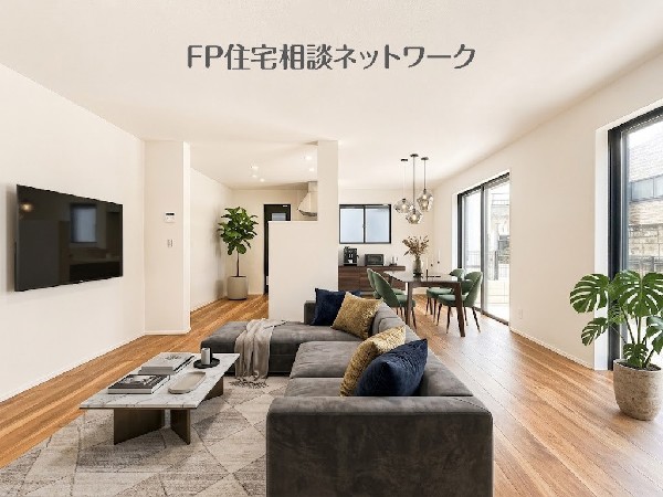 ■リビング■本画像はAIがCGで家具作成しており、実際の現地に家具は設置されておりません。また、販売価格に家具、小物等は含まれておりません。