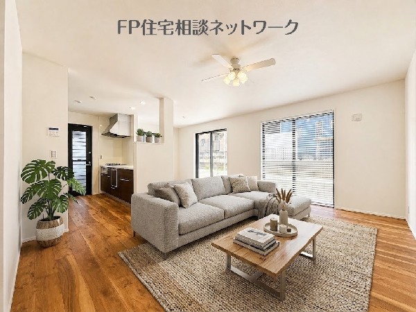 ■リビング■本画像はAIがCGで家具作成しており、実際の現地に家具は設置されておりません。また、販売価格に家具、小物等は含まれておりません。