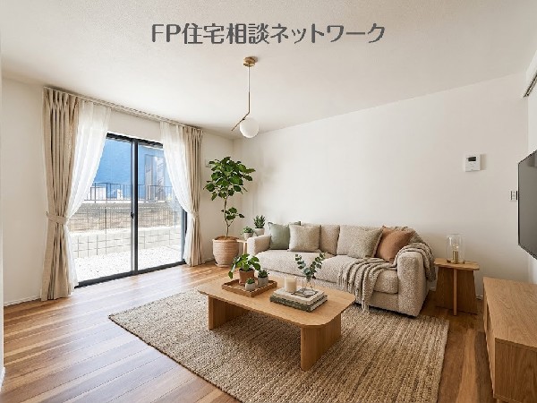 ■リビング■本画像はAIがCGで家具作成しており、実際の現地に家具は設置されておりません。また、販売価格に家具、小物等は含まれておりません。