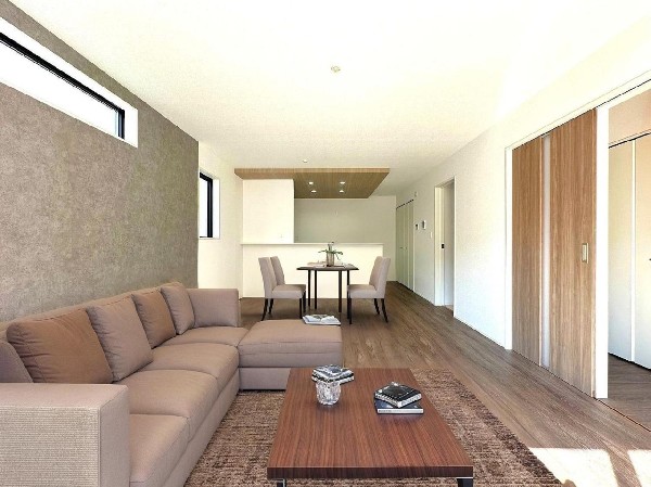 ■リビング■本画像はAIがCGで家具作成しており、実際の現地に家具は設置されておりません。また、販売価格に家具等は含まれておりません。