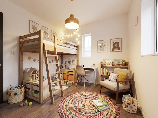 【洋室│4.8帖】  本画像はAIがCGで家具作成しており、実際の現地に家具は設置されておりません。また、販売価格に家具等は含まれておりません。