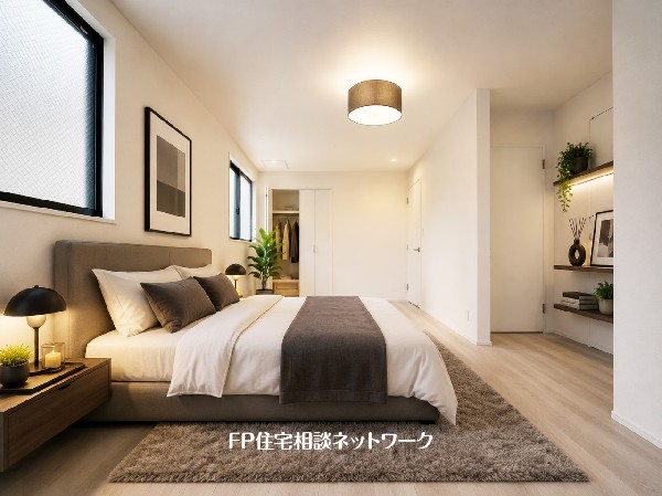 ■寝室■本画像はAIがCGで家具作成しており、実際の現地に家具は設置されておりません。また、販売価格に家具、小物等は含まれておりません。