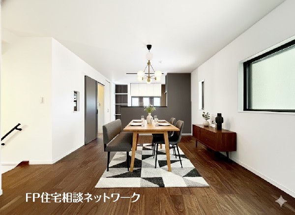 ■ダイニング■本画像はAIがCGで家具作成しており、実際の現地に家具は設置されておりません。また、販売価格に家具等は含まれておりません。
