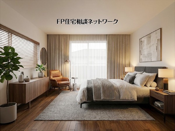 【洋室8帖】  本画像はAIがCGで家具を作成しており、実際の現地に家具は設置されておりません。また、販売価格に家具等は含まれておりません。