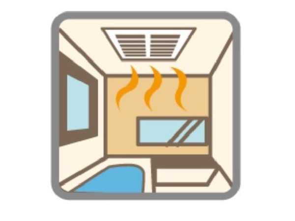 浴室乾燥機　お風呂場そのものを乾燥機にしてしまう便利な機能。梅雨時期や花粉の時期に助かる。